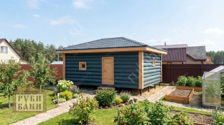 Баня 6 на 6 без террасы 36 м²