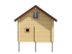Баня из оцилиндрованного бревна 6×8 (ББ-43), 96 м²