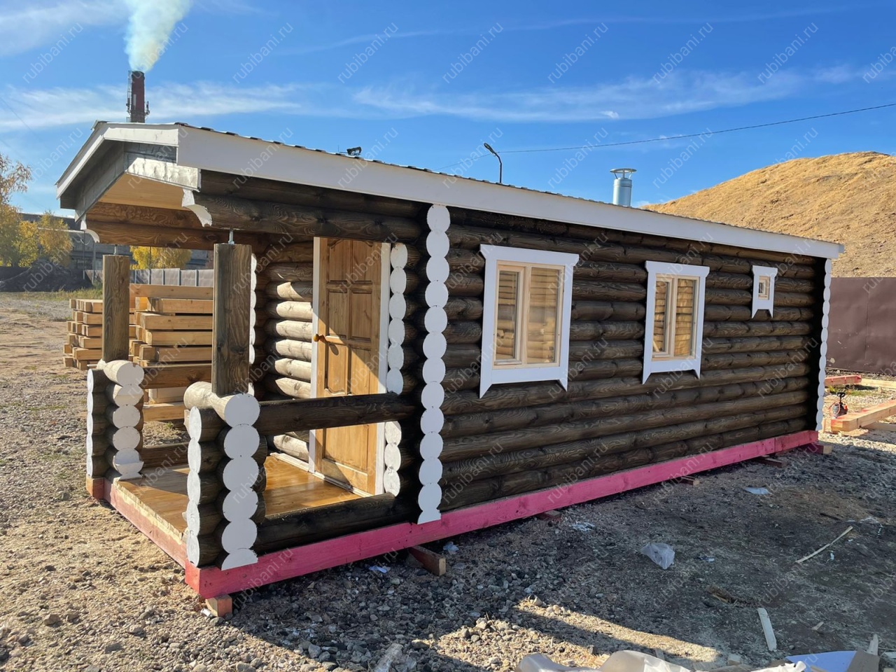 Перевозная баня из оцилиндрованного бревна — фото 4 Перевозная баня из оцилиндрованного бревна — фото 4