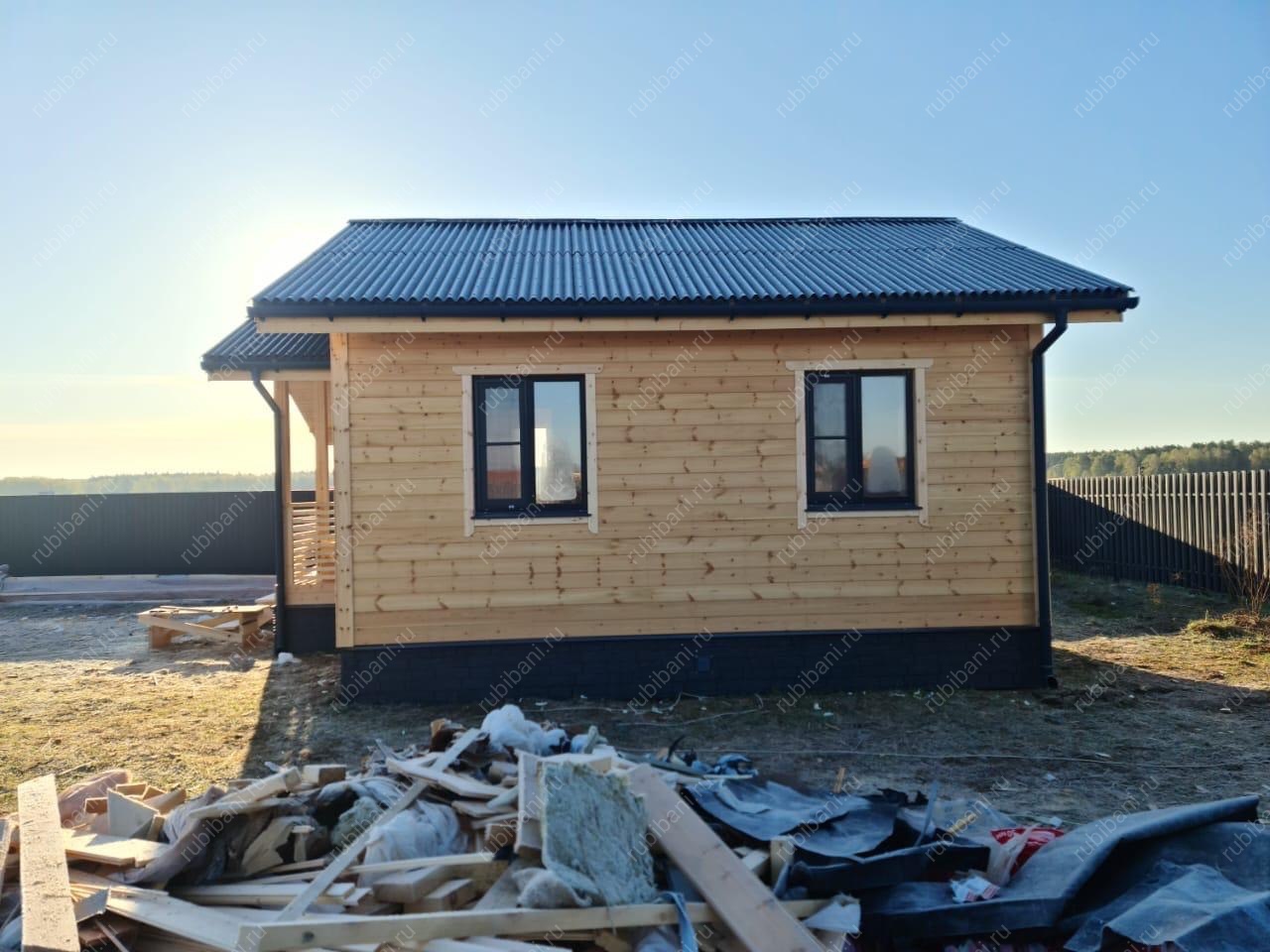 Баня под ключ  7х7 с крыльцом — фото 7 Баня под ключ  7х7 с крыльцом — фото 7