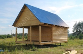 Баня 5 на 6 с хозблоком 42 м²
