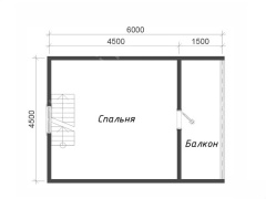Баня 6 на 6 двухэтажная (БН-30) 36 м²