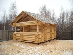 Баня 4×4 с террасой, 16 м²