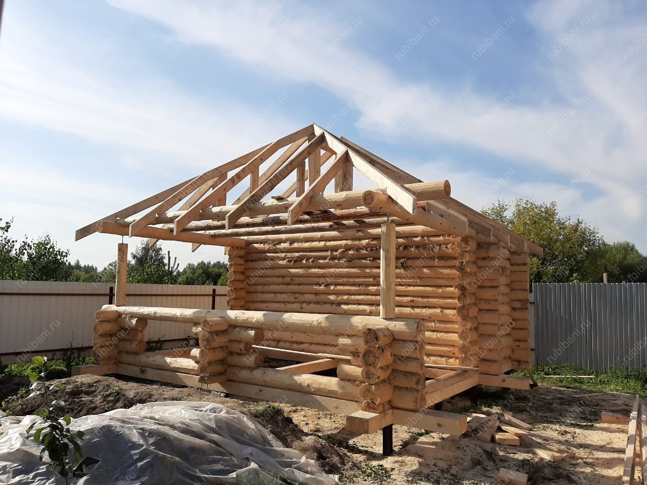 Баня из бревна, сруб в чашу — фото 13 Баня из бревна, сруб в чашу — фото 13