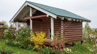 Баня 4 на 4 с комнатой отдыха 24 м²