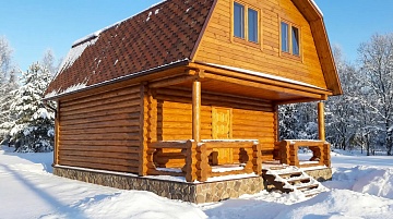 Дом-баня 6×8 с террасой, 48 м²