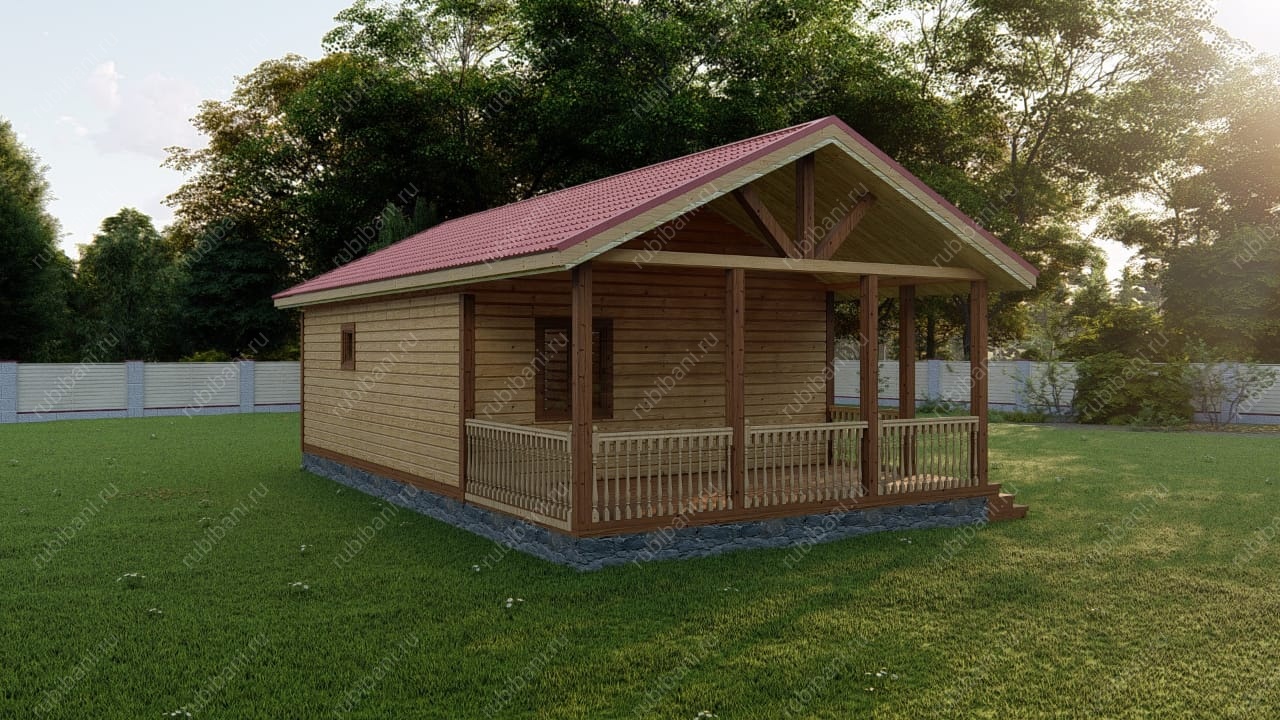 Баня из бруса 6 на 8.5 с террасой — фото 10 Баня из бруса 6 на 8.5 с террасой — фото 10