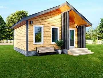 Баня из бруса 6×6 (Б-153), 36 м² Баня из бруса 6×6 (Б-153), 36 м²