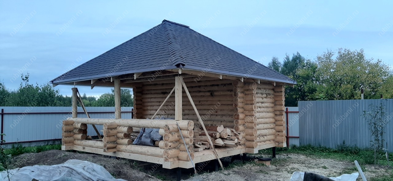 Баня из бревна, сруб в чашу — фото 9 Баня из бревна, сруб в чашу — фото 9