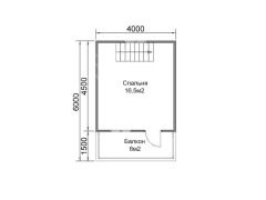 Баня из бруса 6×4 с террасой и балконом (Б-3), 24 м²