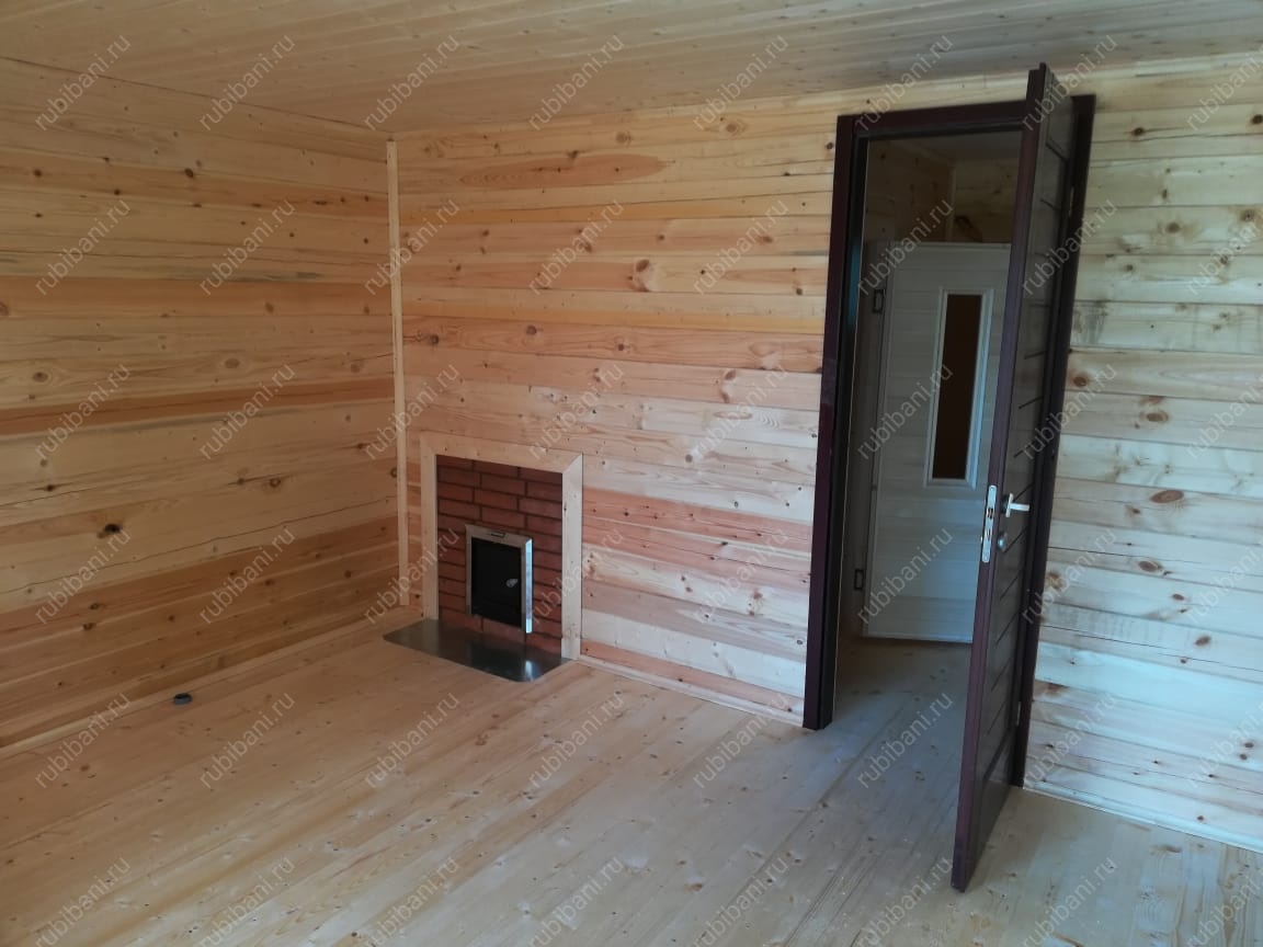 Баня из бруса 6 на 8.5 с террасой — фото 6 Баня из бруса 6 на 8.5 с террасой — фото 6