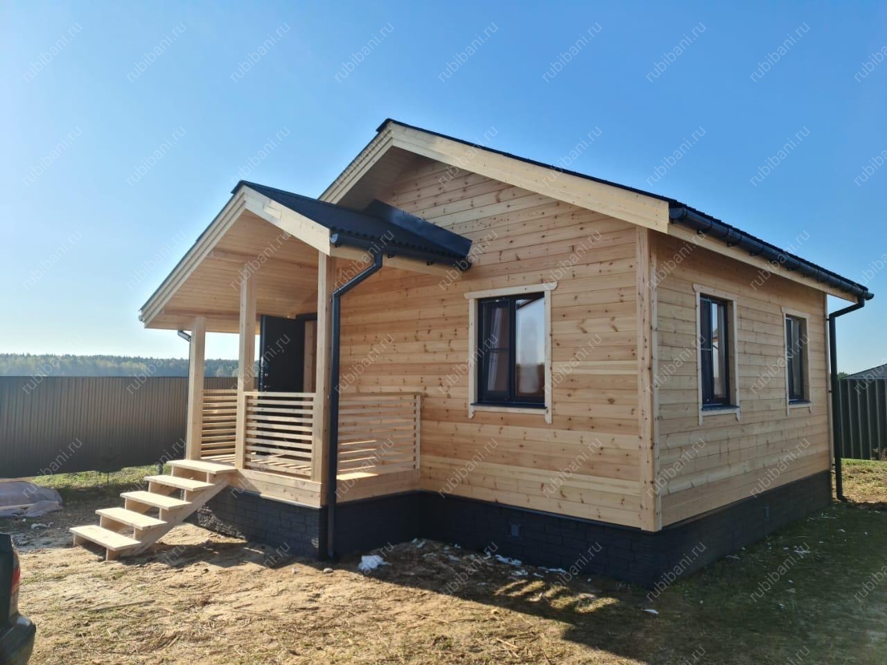 Баня под ключ  7х7 с крыльцом — фото 4 Баня под ключ  7х7 с крыльцом — фото 4