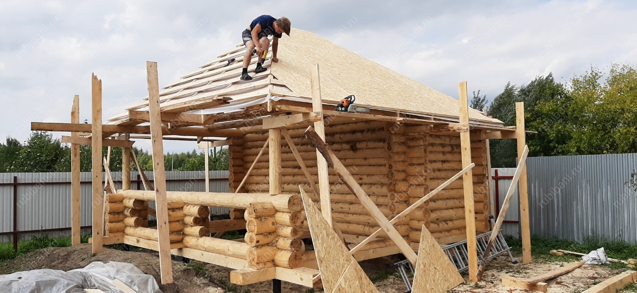 Баня из бревна, сруб в чашу — фото 12 Баня из бревна, сруб в чашу — фото 12