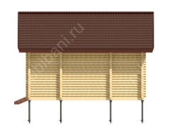 Баня из оцилиндрованного бревна 6×8 (ББ-43), 96 м²