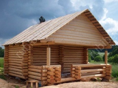 Баня 5×5 с террасой, 25 м²