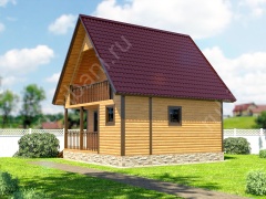 Баня 6 на 6 двухэтажная (БН-30) 36 м²