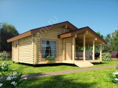 Баня из бревна 6×9 (ББ-49), 60 м²