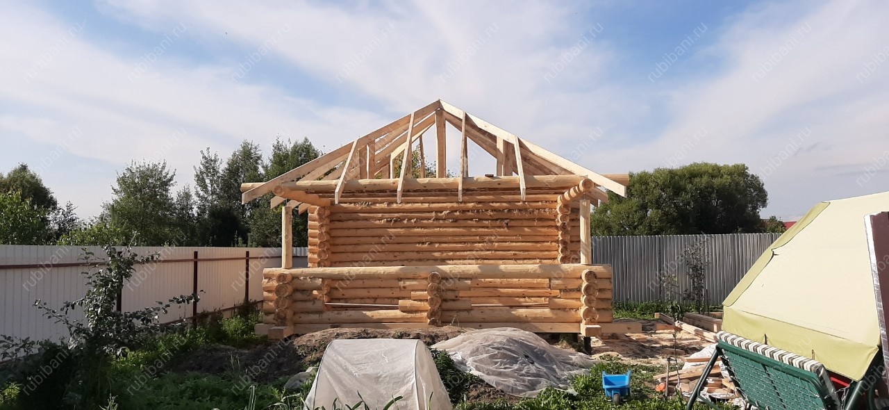 Баня из бревна, сруб в чашу — фото 14 Баня из бревна, сруб в чашу — фото 14