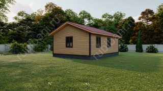 Баня из профилированного бруса с террасой (БН-92) 54 м²