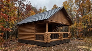 Баня 5×5 с террасой, 35 м²