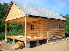 Баня 6×3 с террасой, 30 м²