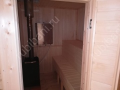 Баня из бруса 6×4 с террасой и балконом (Б-3), 24 м²